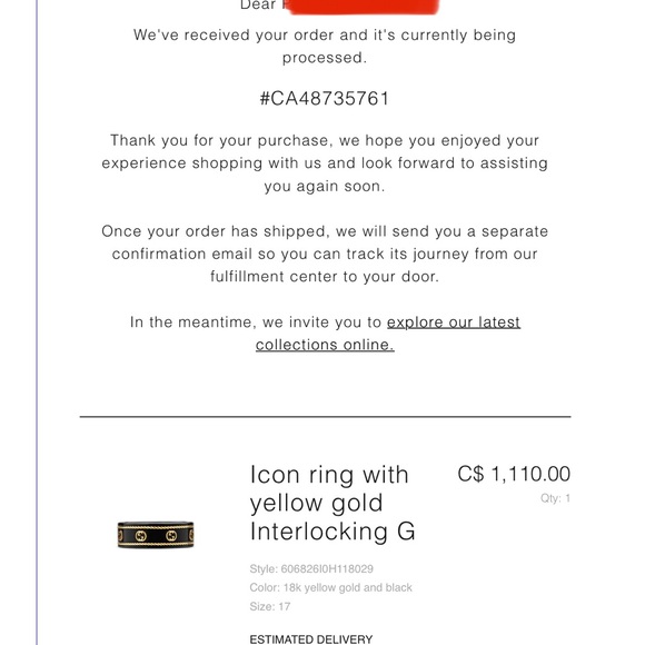 **PRICE REDUCED** *100% AUTHENTIC** GUCCI Icon Ring - Picture 11 of 11